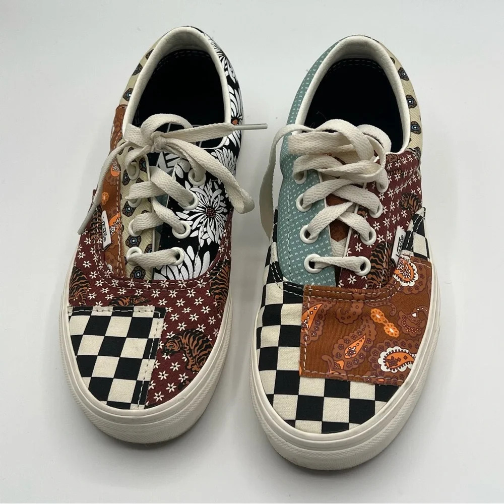 Vans Tiger Patchwork Checker Era Skate Sneakers Men 5.5
Women 7